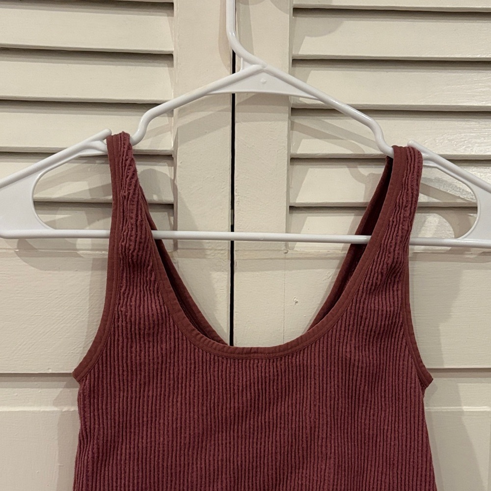 Ribbed Mauve Forever 21 Crop Top - Picture 5 of 7